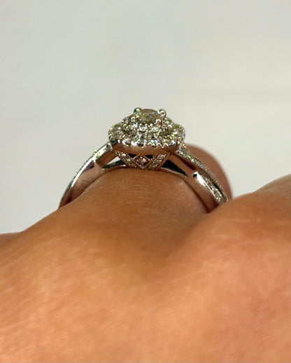Bague Marguerite Diamants 1 carat &quot;Irina&quot;