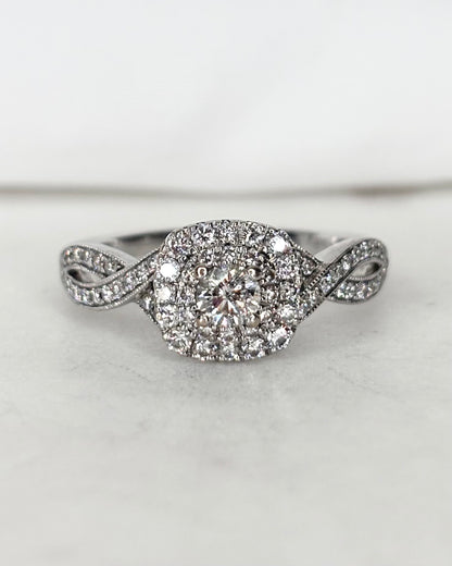 Bague Marguerite Diamants 1 carat &quot;Irina&quot;