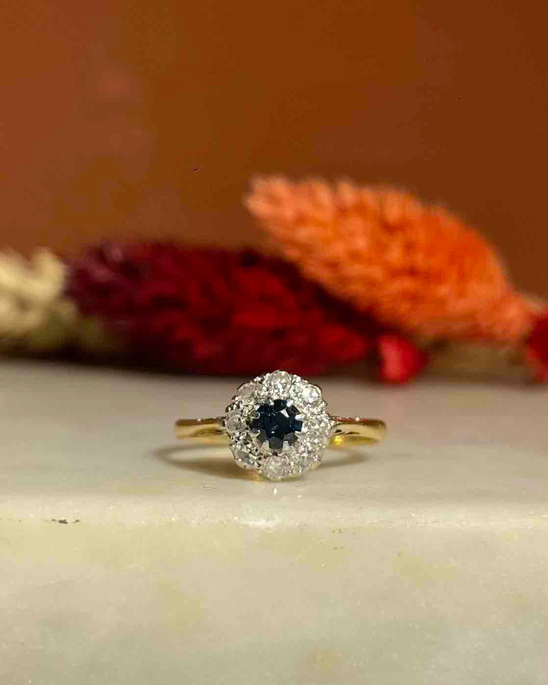 Bague Marguerite Saphir &amp; Diamants &quot;Moana&quot;