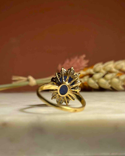 Bague Marguerite Saphir 4 carats &amp; Diamants &quot;Anja&quot;