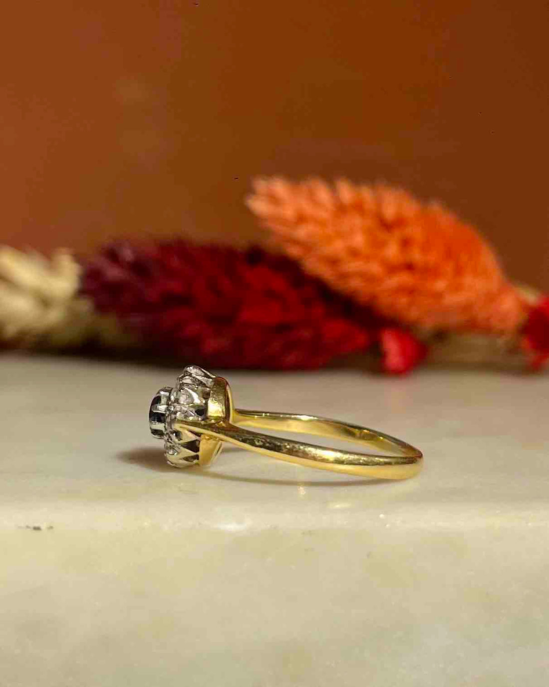 Bague Marguerite Saphir &amp; Diamants &quot;Moana&quot;
