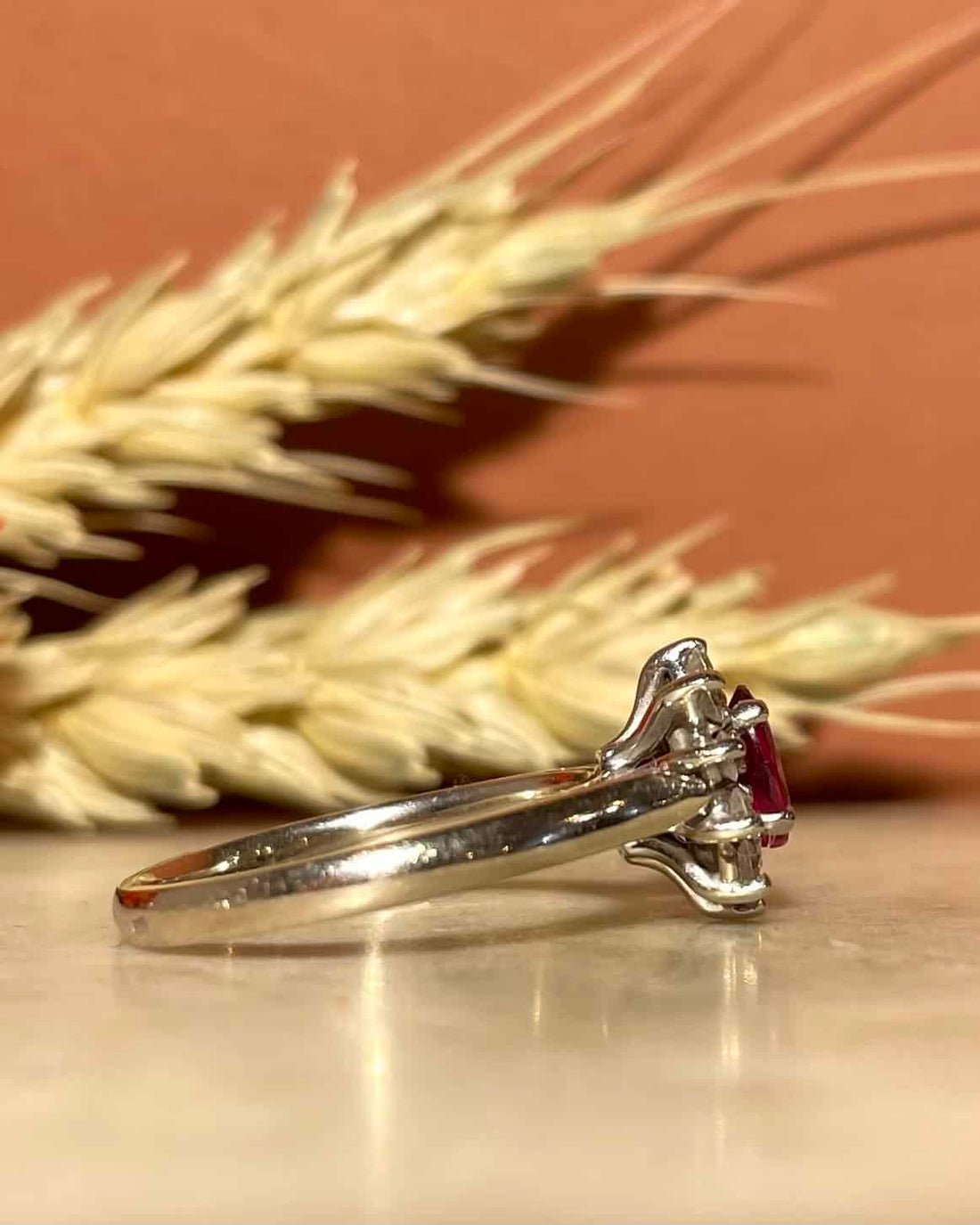 Bague Marguerite Rubis 0.50 carat &amp; Diamants &quot;Ryane&quot;