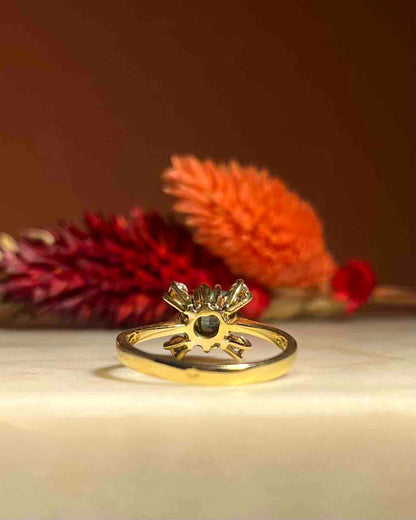 Bague Marguerite Émeraude &amp; Diamants &quot;Tizia&quot;