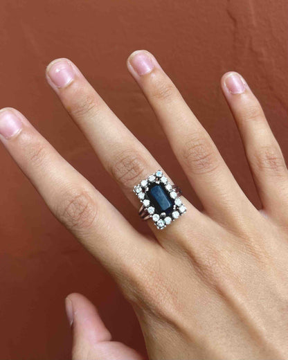 3-carat Sapphire &amp;amp; Diamond &quot;Cleopatra&quot; Daisy Ring