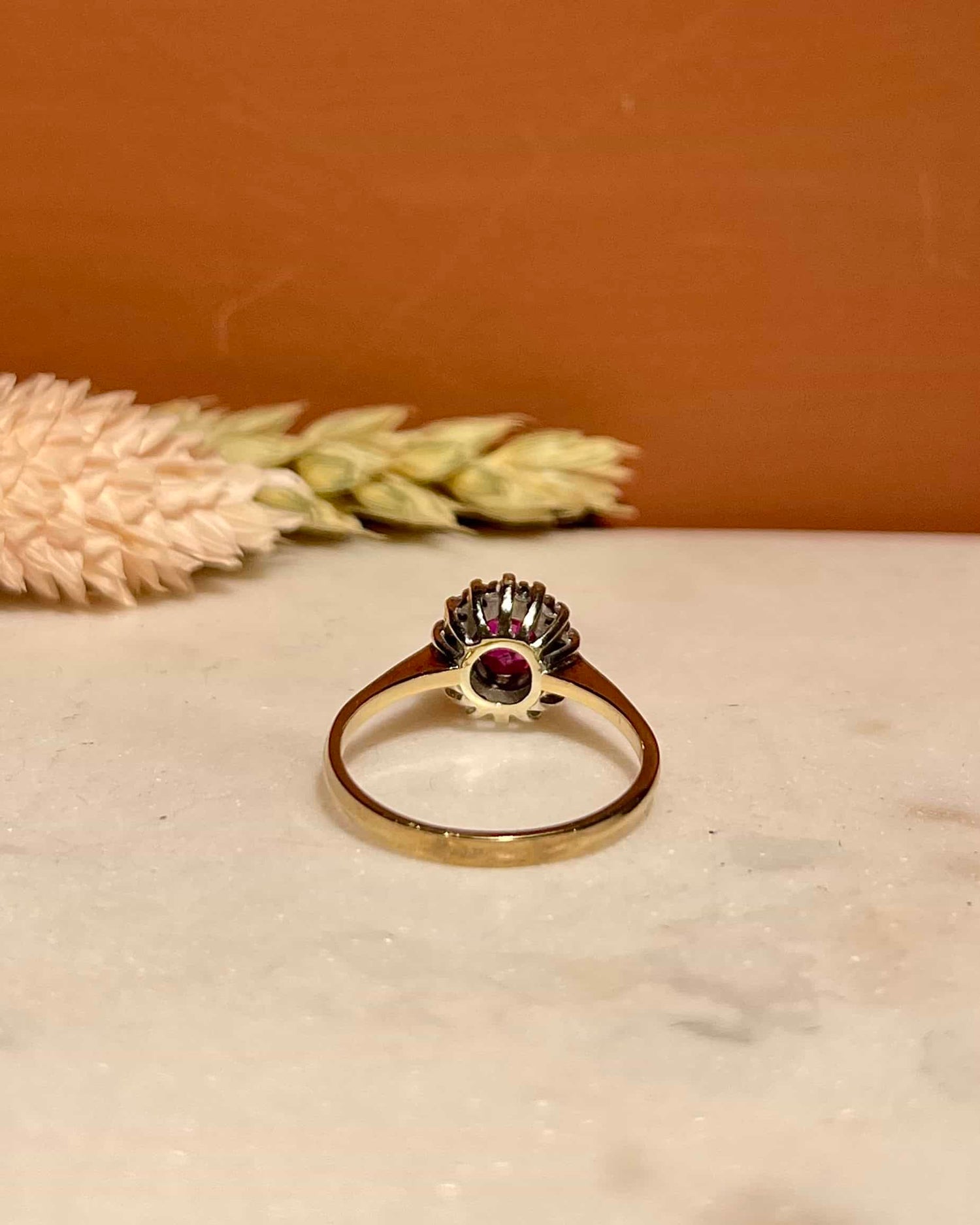 Bague Marguerite Rubis 0.45 carat &amp; Diamants &quot;Nellie&quot;