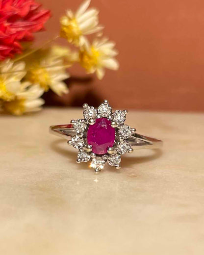 Bague Marguerite Rubis &amp; Diamants &quot;Dana&quot;