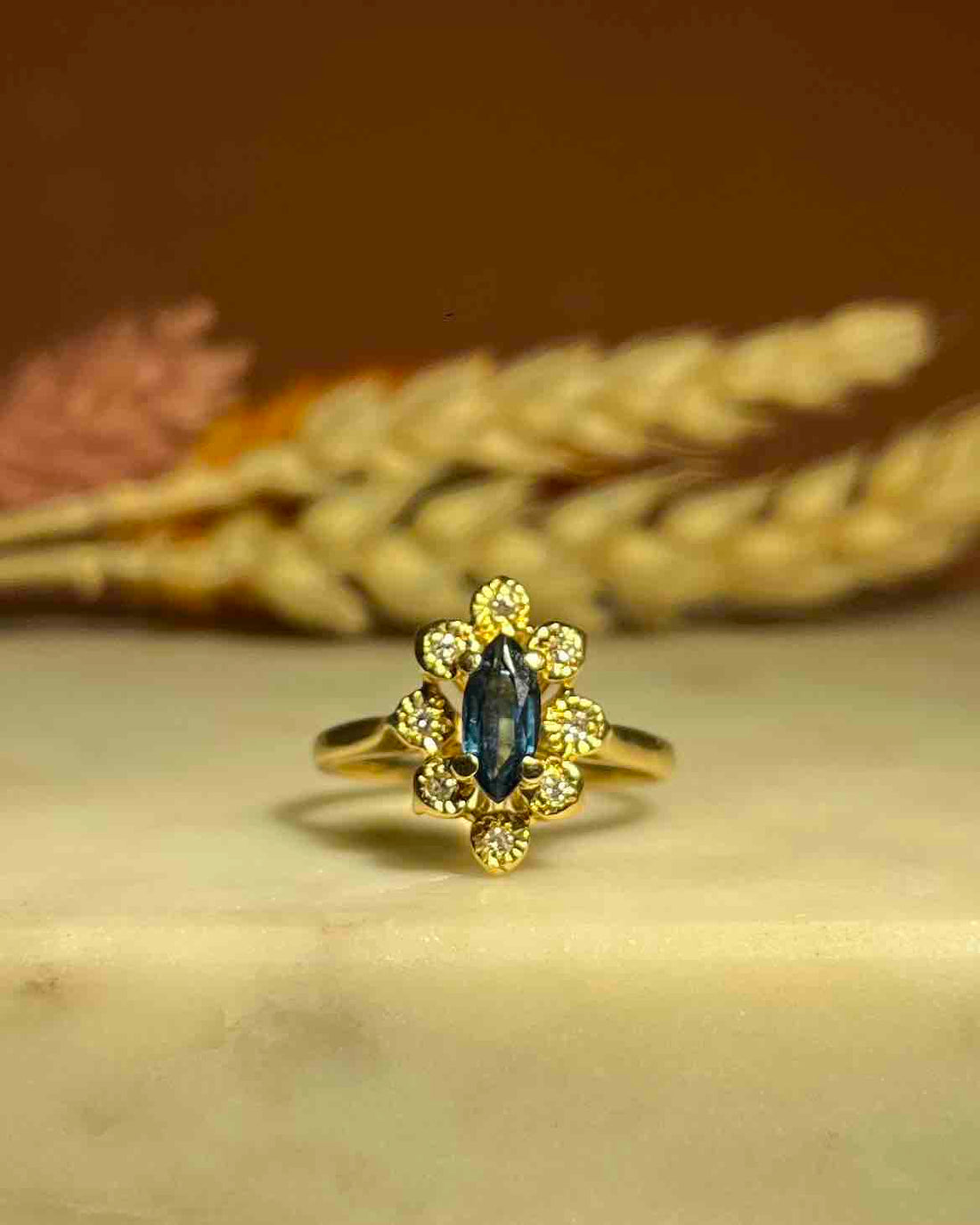 Bague Marguerite Saphir &amp; Diamants &quot;Juline&quot;