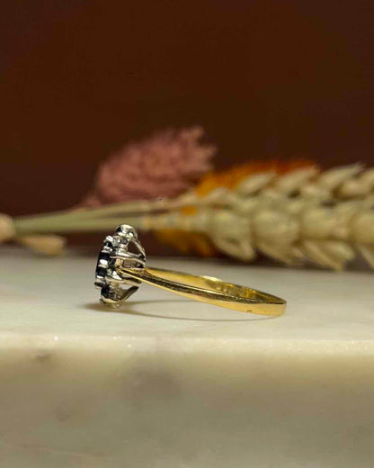 Bague Marguerite Saphir &amp; Diamants &quot;Hélène&quot;