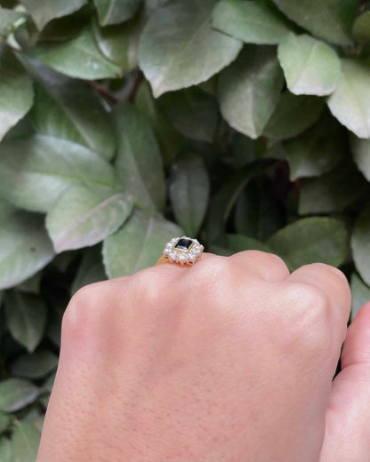 Bague Marguerite Saphir &amp; Diamants 0.40 carat &quot;Molly&quot;