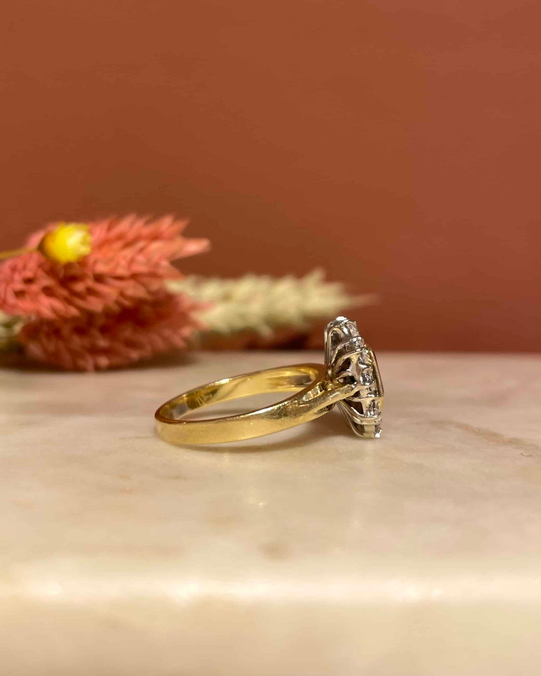Bague Marguerite Saphir &amp; Diamants 0.40 carat &quot;Molly&quot;
