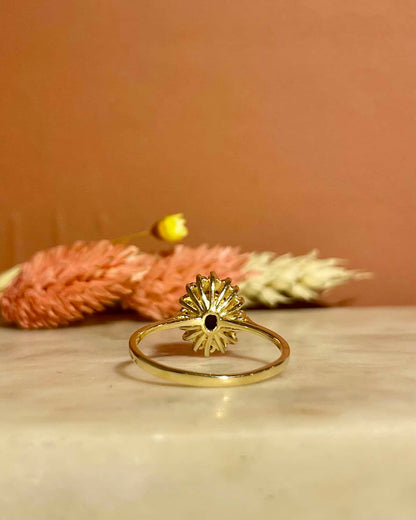 Bague Marguerite Saphir 1 Carat &amp; Diamants &quot;Carolina&quot;