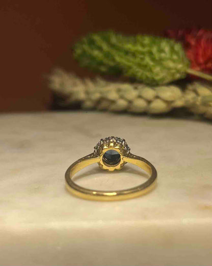Bague Marguerite Saphir &amp; Diamants &quot;Mathilda&quot;