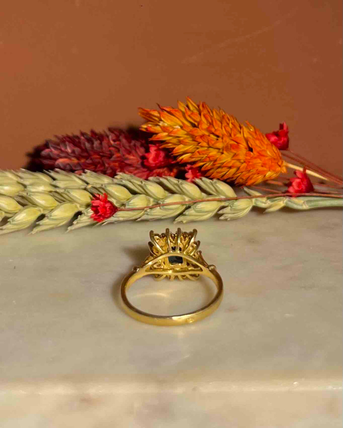 Bague Marguerite Saphir 1,30 carat &amp; Diamants &quot;Matilda&quot;