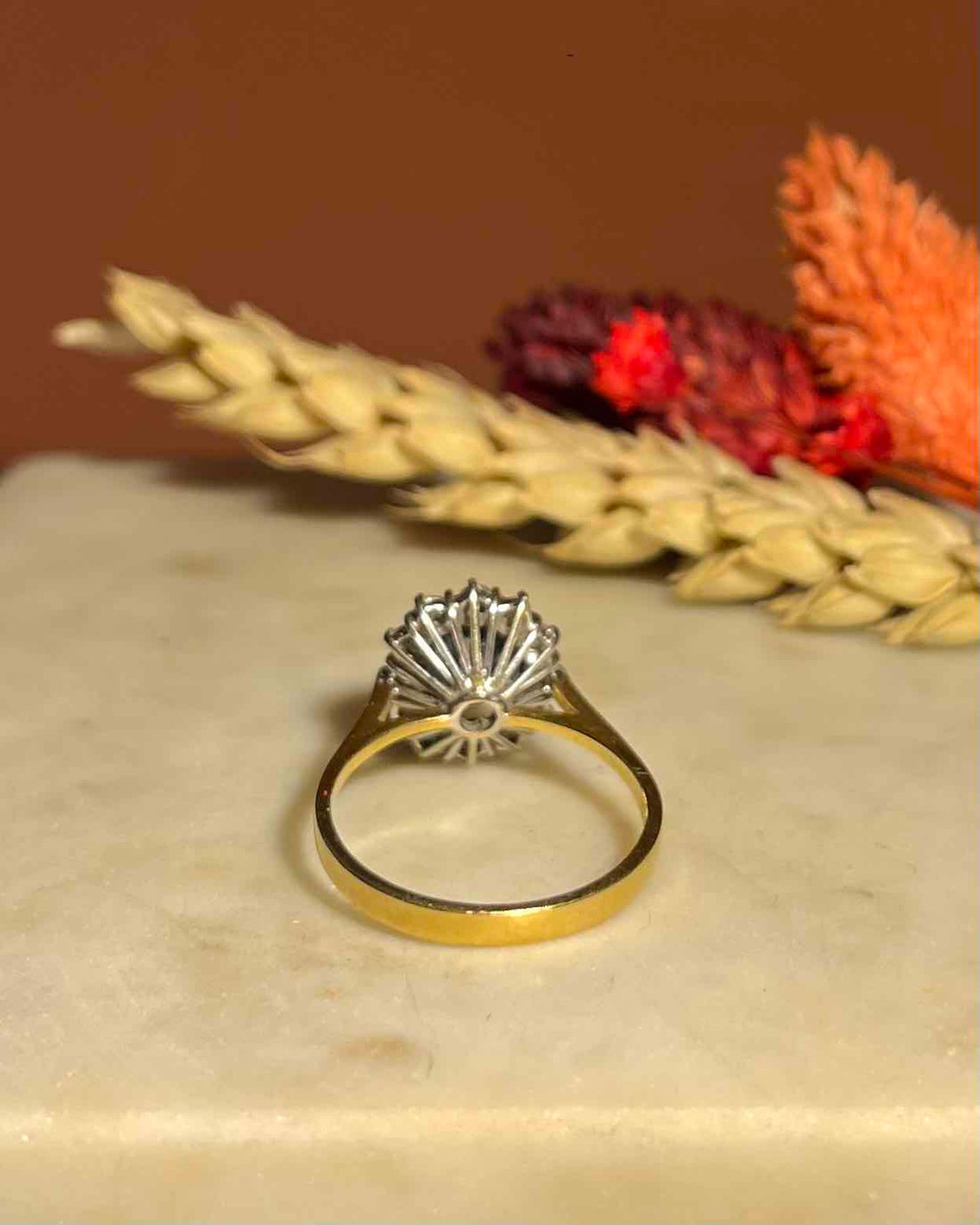 Bague Marguerite Saphir 1.30 carat &amp; Diamants &quot;Liora&quot;