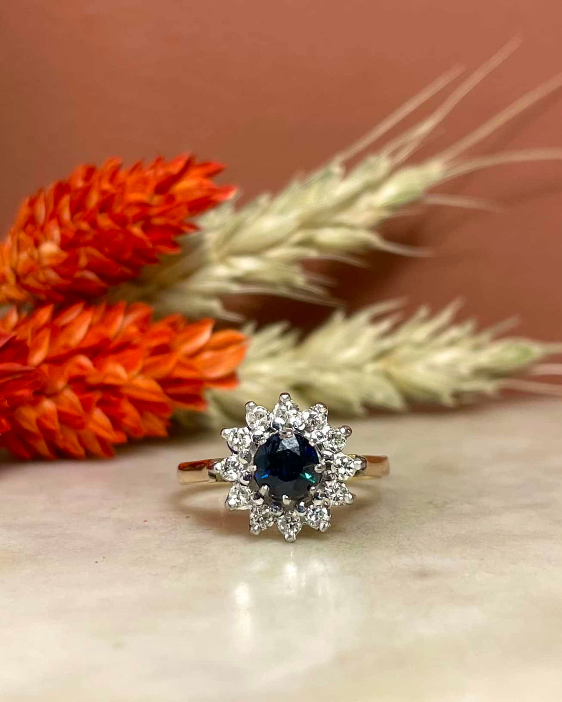 Bague Marguerite Saphir  &amp; Diamants &quot;Aliyah&quot;