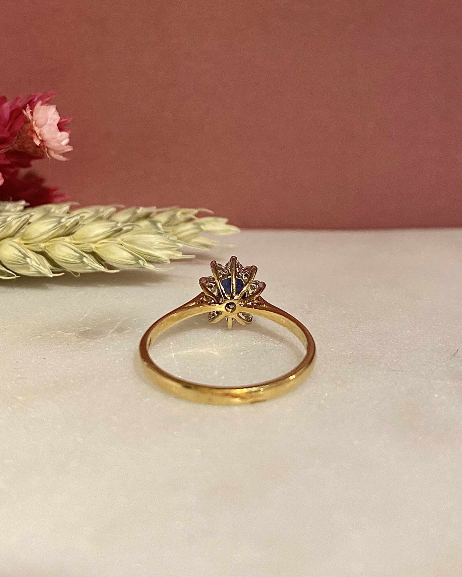 &quot;Antonella&quot; Sapphire &amp;amp; Diamond Daisy Ring