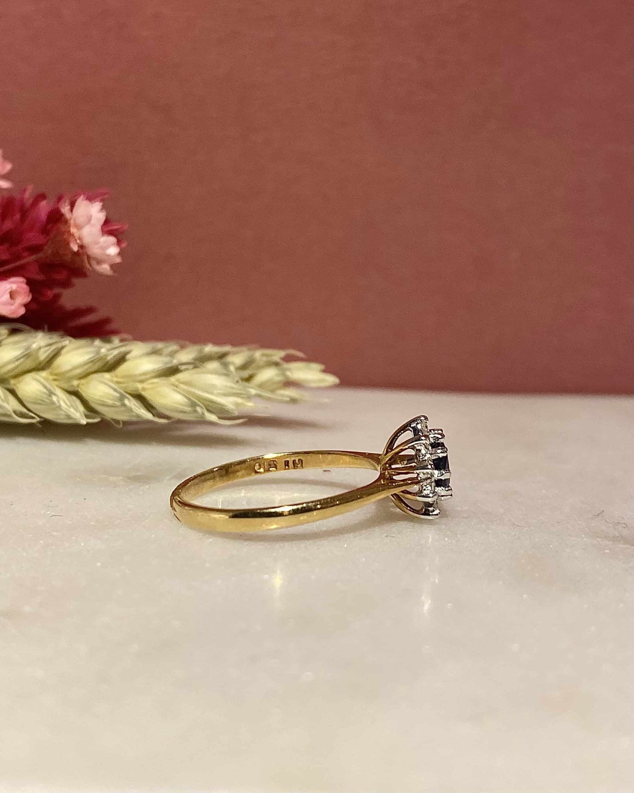 &quot;Antonella&quot; Sapphire &amp;amp; Diamond Daisy Ring