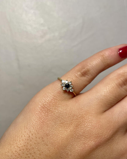 Bague Marguerite Saphir &amp; 8 Diamants &quot;Rosea&quot;