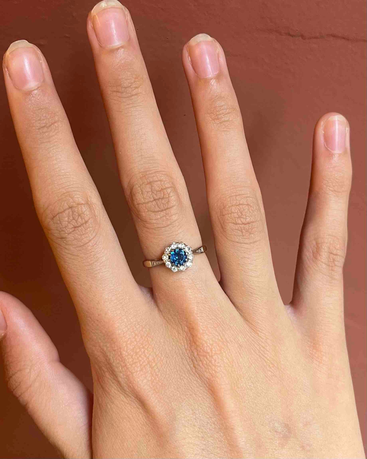 Bague Marguerite Saphir &amp; Diamants &quot;Mathilda&quot;