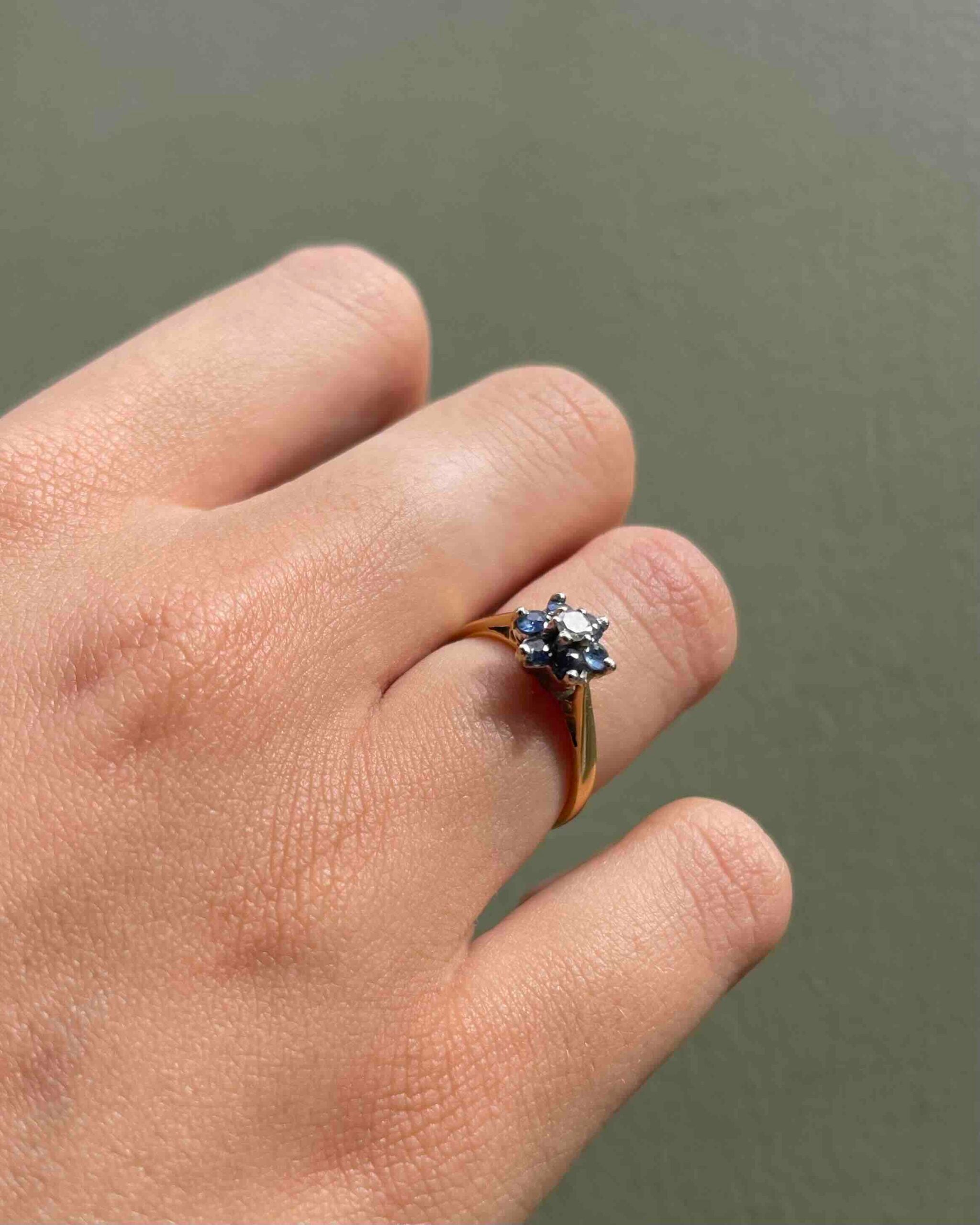 Bague Marguerite Saphir &amp; Diamants &quot;Nevaeh&quot;