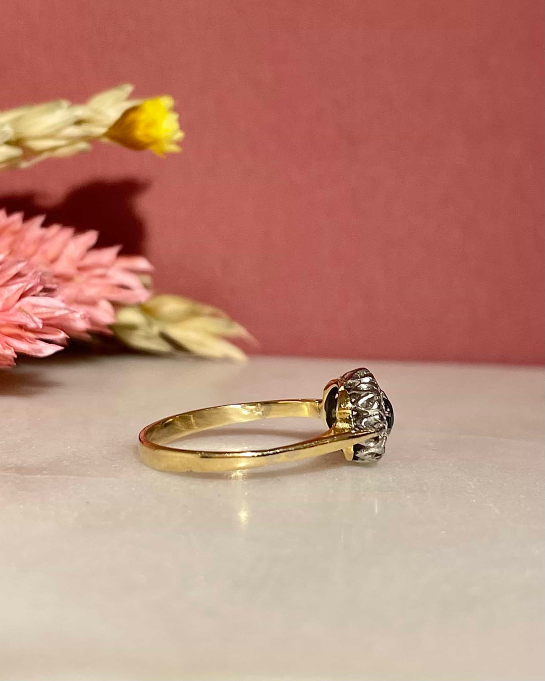 Bague Marguerite Saphir &amp; Diamants &quot;Meyssa&quot;