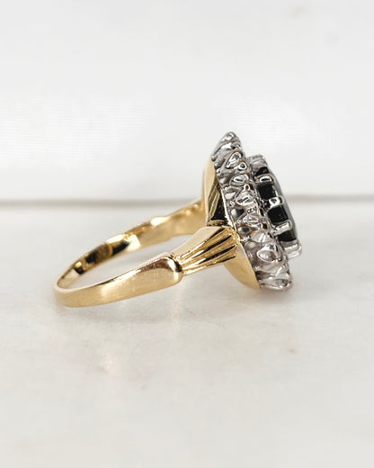 Bague Marguerite Saphir 3.40 carats &amp; Diamants &quot;Daphné&quot;