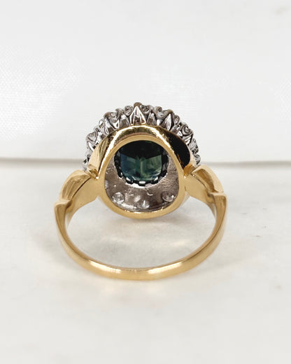 Bague Marguerite Saphir 3.40 carats &amp; Diamants &quot;Daphné&quot;