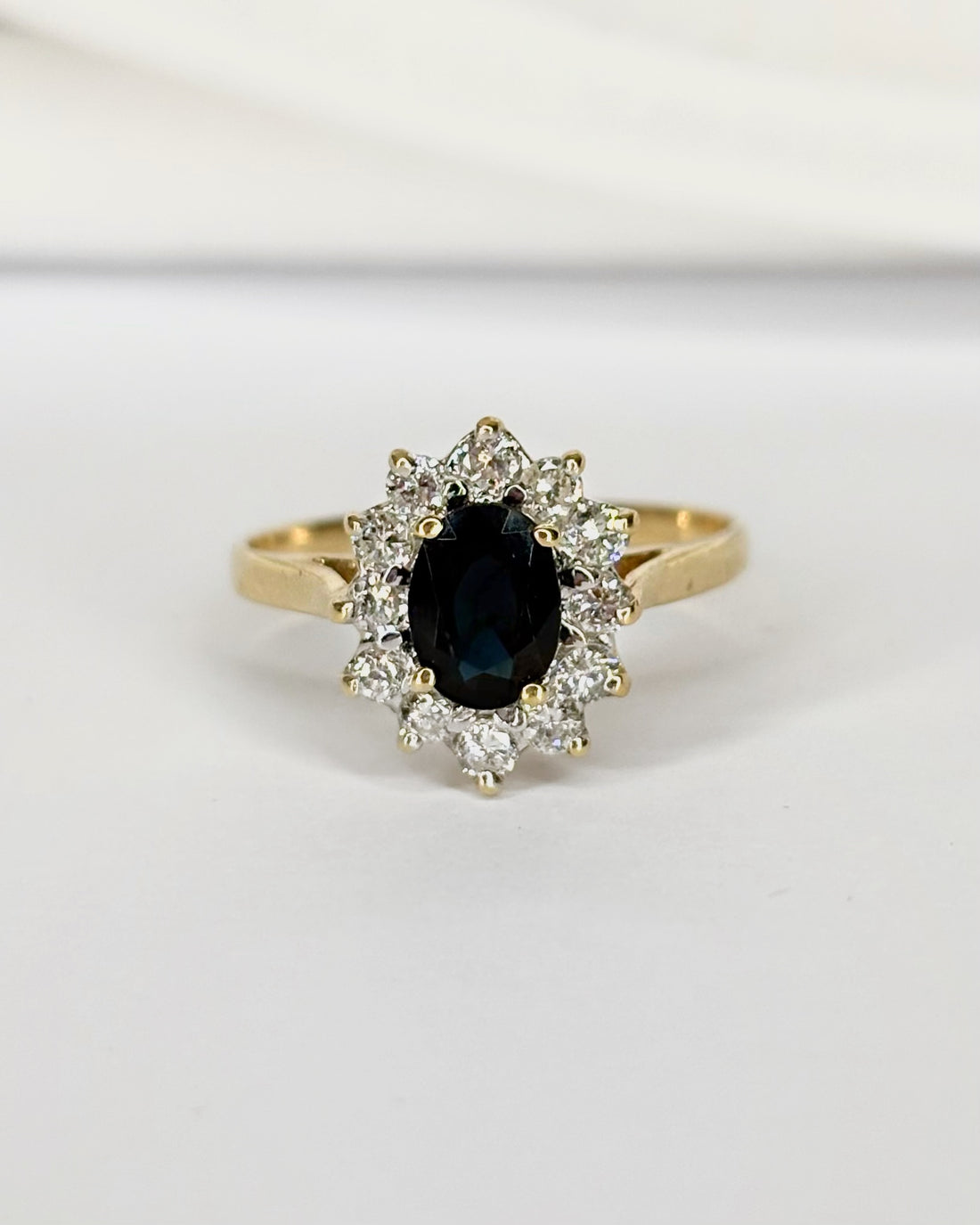 Bague Marguerite Saphir 1 carat &amp; Diamants 0.36 carat "Sianne"