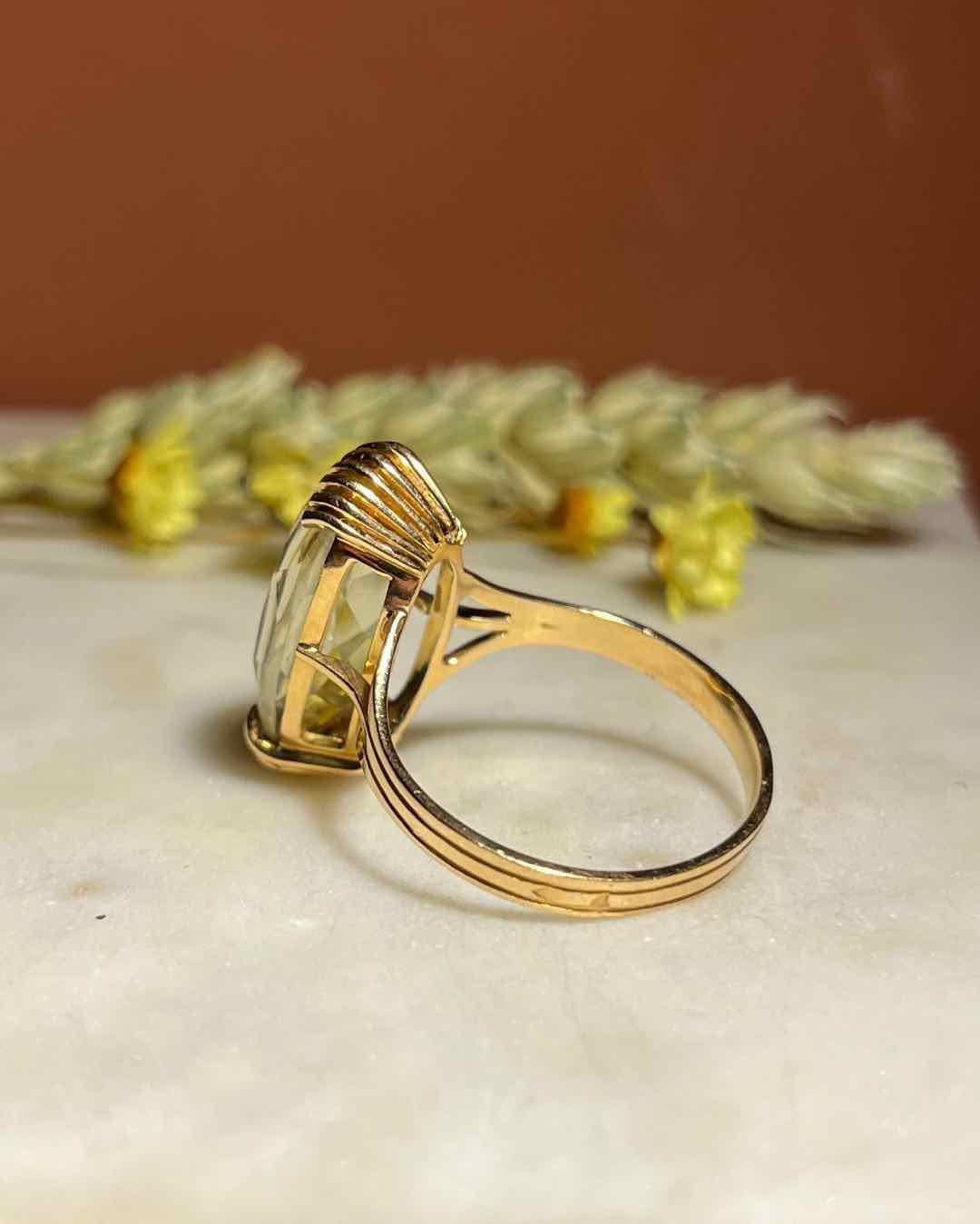 Bague cocktail citrine &quot;Martina&quot;