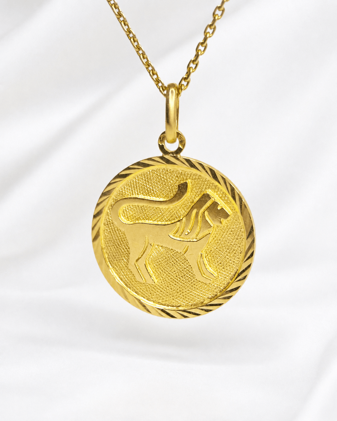 Médaille Zodiaque Lion Or Jaune 18 carats "Léo" - Elliade Paris
