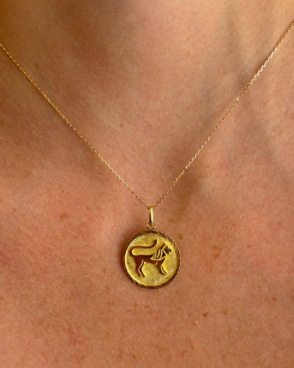 Médaille Zodiaque Lion Or Jaune 18 carats "Léo" - Elliade Paris