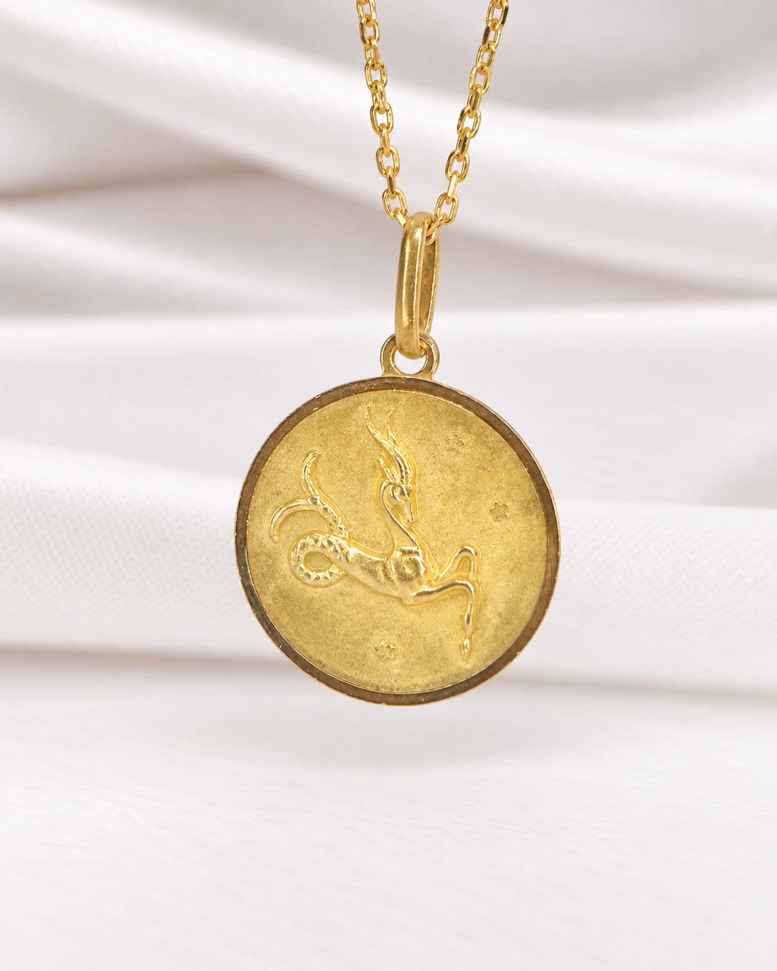 Médaille Zodiaque Or Jaune 18 carats Capricorne "Josh" - Elliade Paris