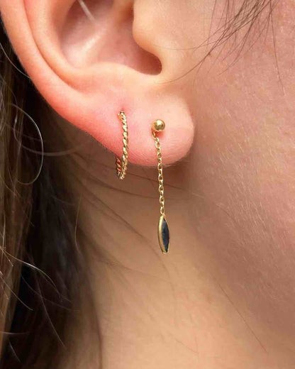 Mini Créoles torsadées vintage en Or 18 carats "Camille" - Elliade Paris