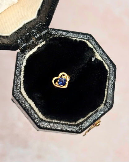 Single Loop Sapphire Stud "Christie"