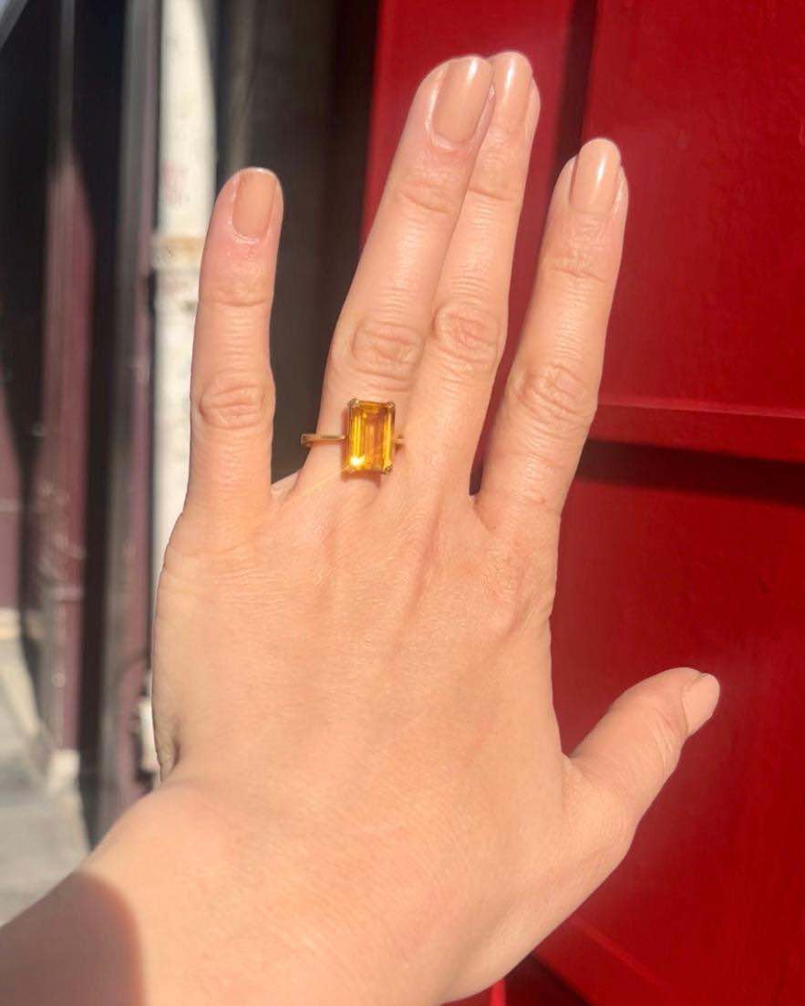Anillo de cóctel de citrino "Nina"