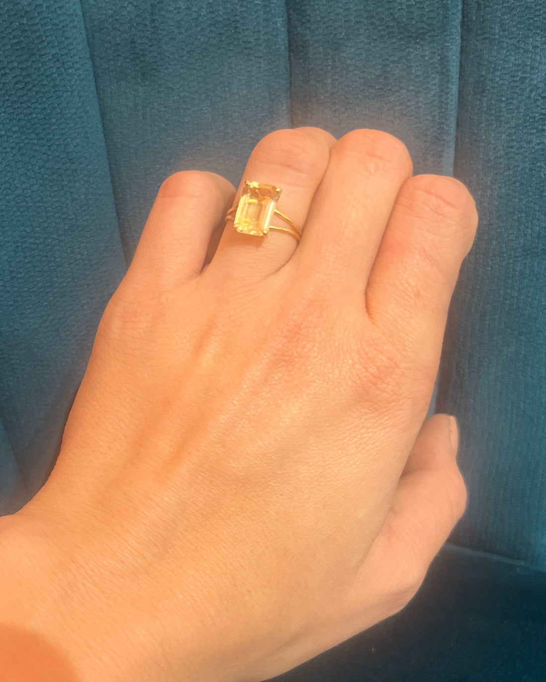 Bague vintage citrine &quot;Nour&quot;