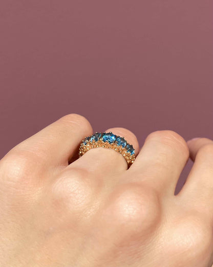 Bague Rivière Topazes 3.50 carats &quot;Alex&quot;