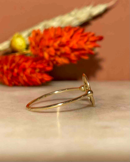 Bague Style Art-Déco Or cuivré 18 carats &quot;Jisu&quot;