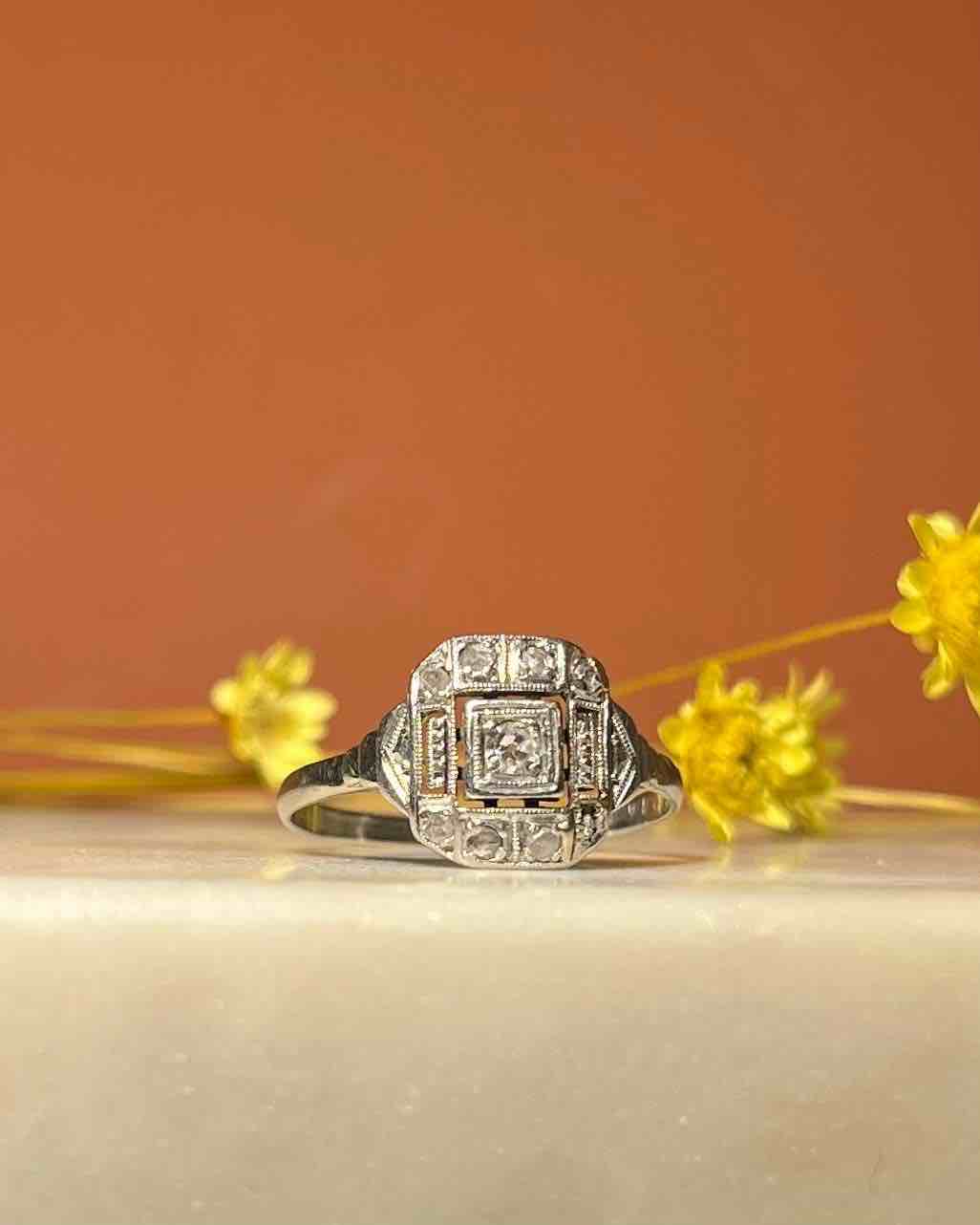 Bague Art-Déco Diamants &quot;Oriane&quot;