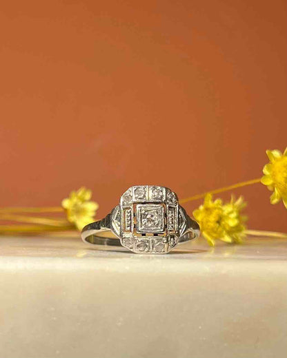 Bague Art-Déco Diamants &quot;Oriane&quot;