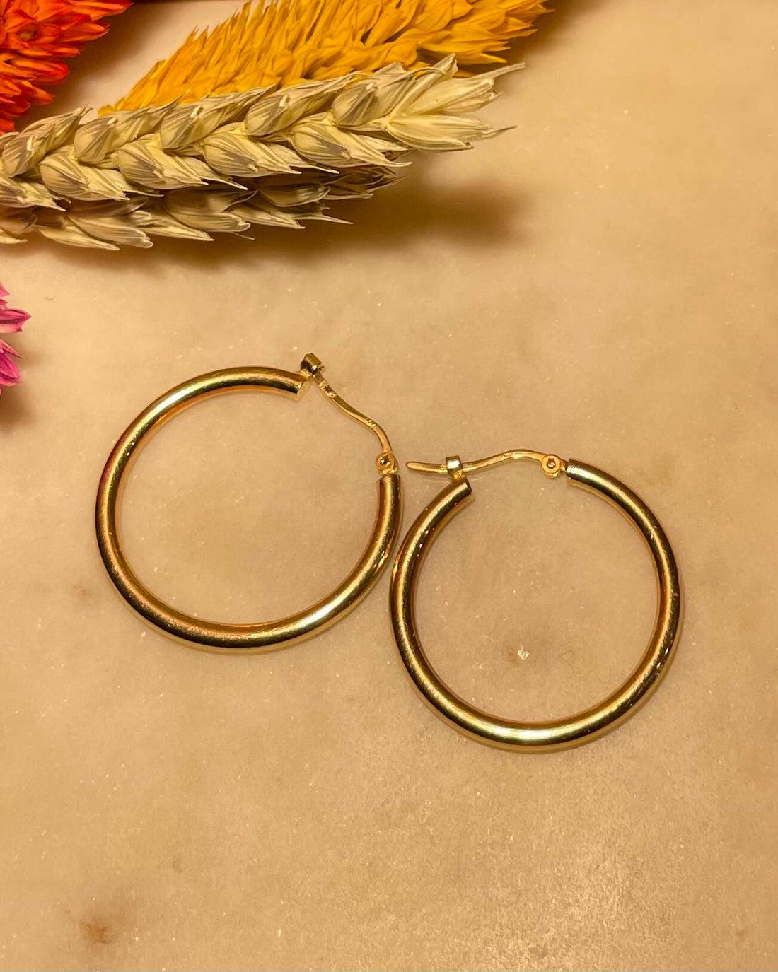 Vintage 18 Carat Gold "Loïse" Hoop Earrings