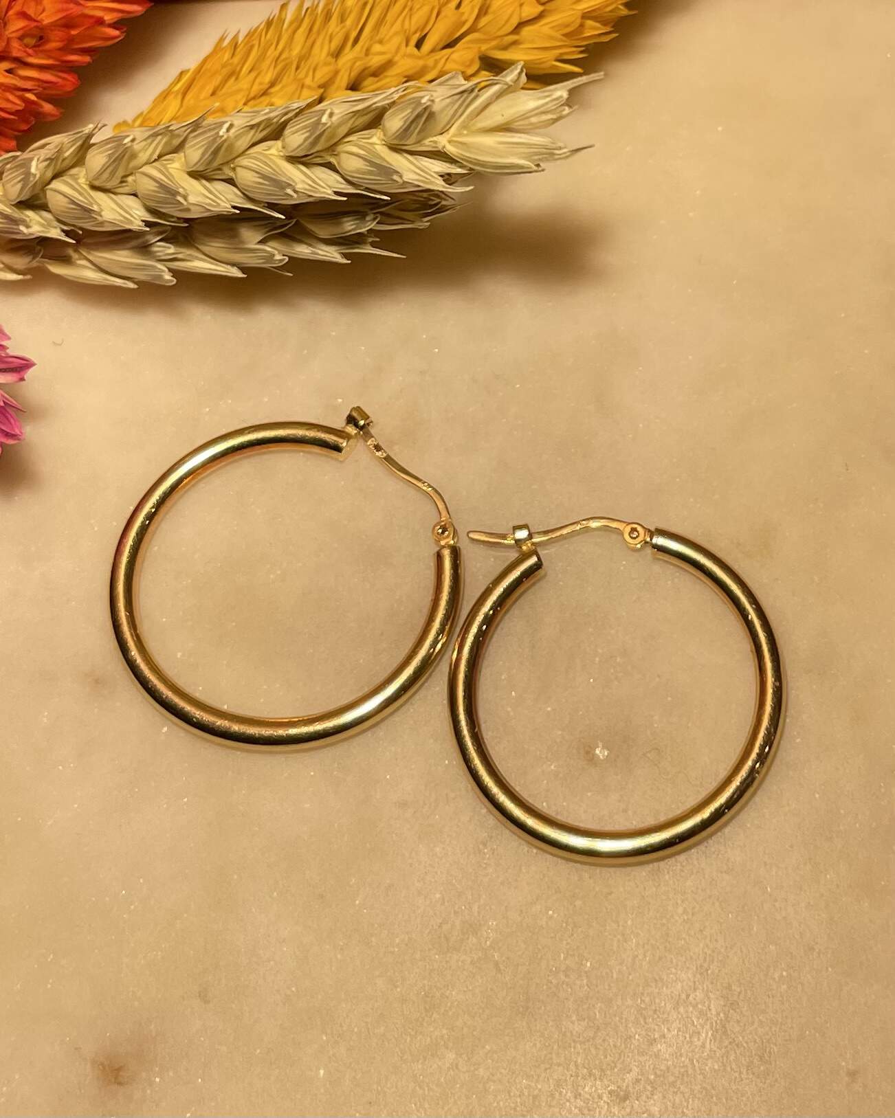 Vintage 18 Carat Gold "Loïse" Hoop Earrings