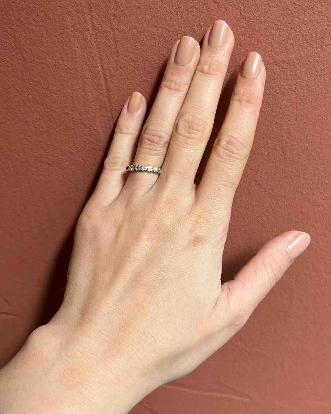 Alianza de boda con diamantes americanos &quot;Elisa&quot; de 1 quilate