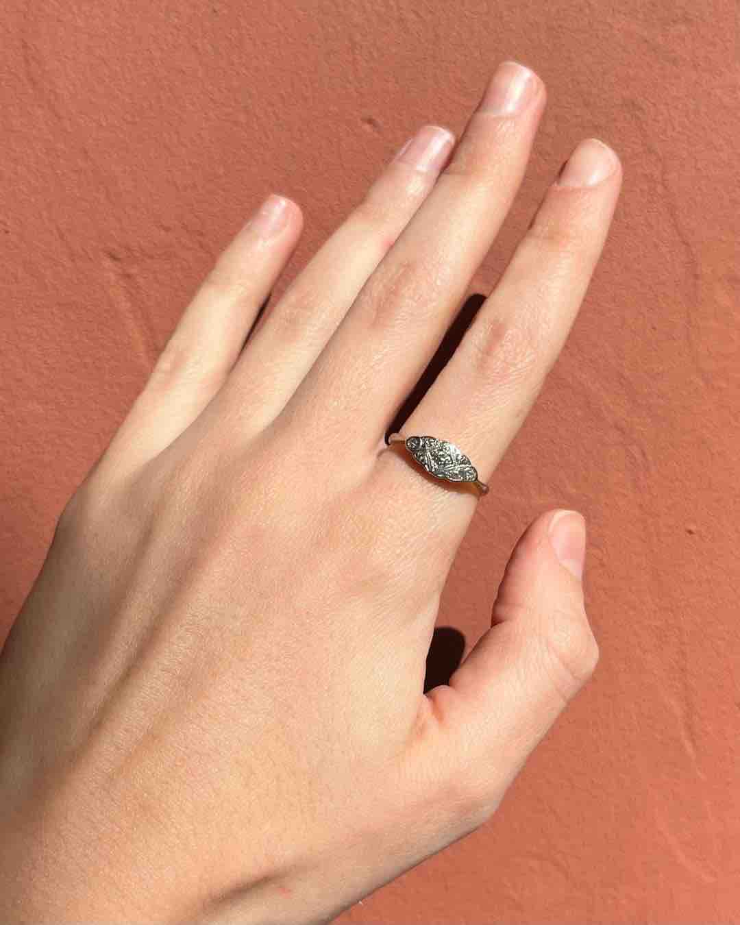 Bague vintage Art-déco Diamants "Paulina"