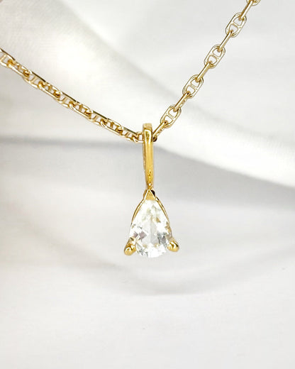 Pendentif Aigue - Marine 0.40 carat "Jocelyne" - Elliade Paris