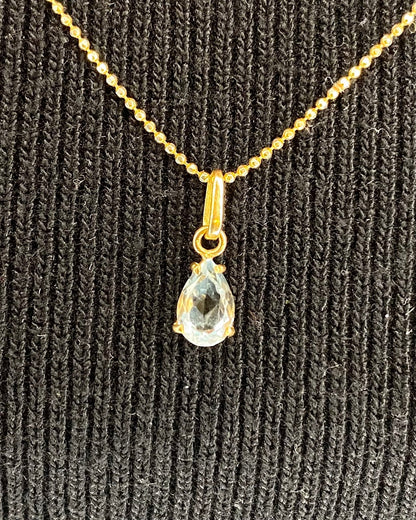 Pendentif Aigue - Marine 0.65 carat "Constance" - Elliade Paris