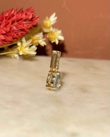Pendentif Aigue - Marine 0.80 carats &quot;Vanille&quot; - Elliade Paris