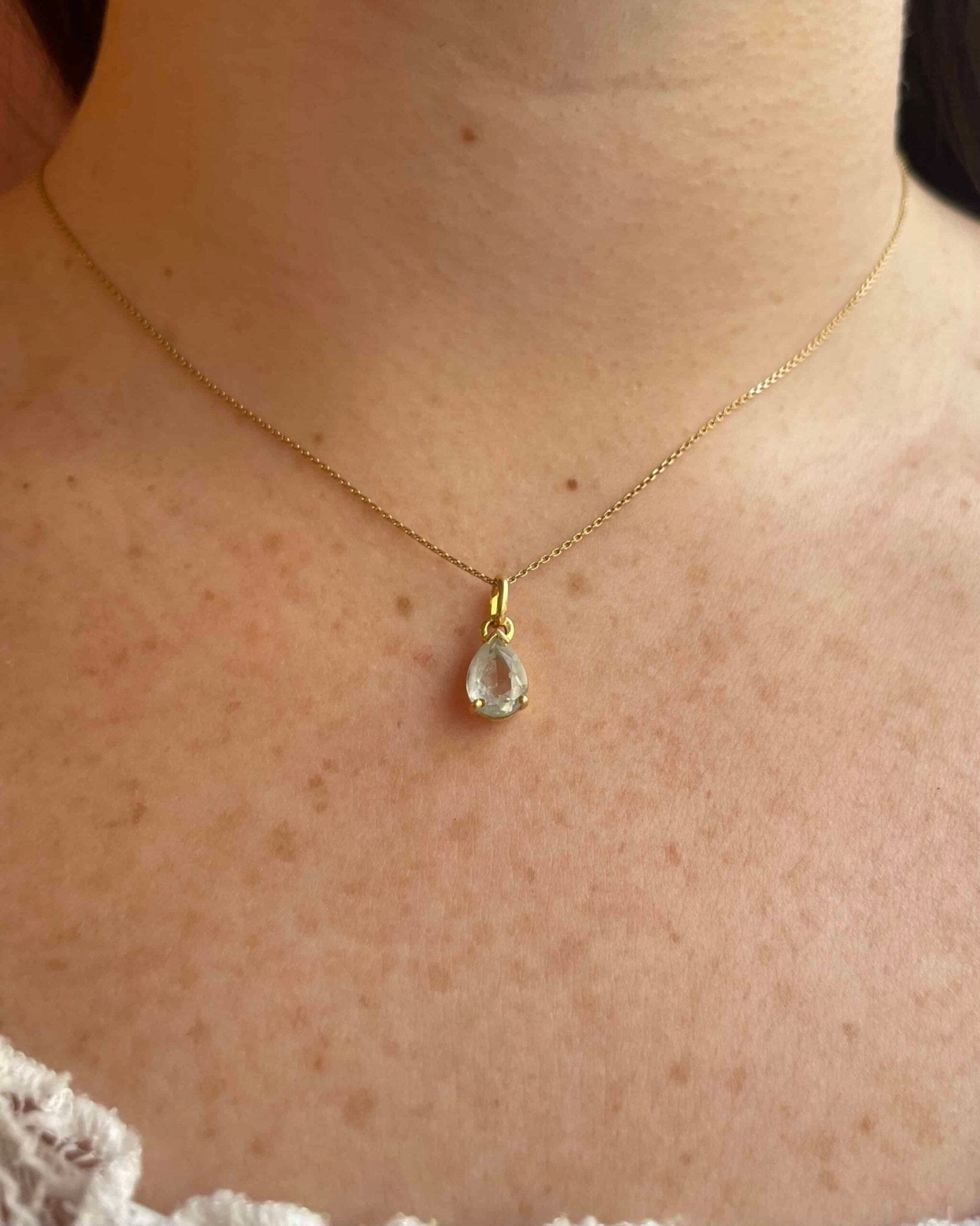 Pendentif Aigue - Marine 1 carat &quot;Salomé&quot; - Elliade Paris