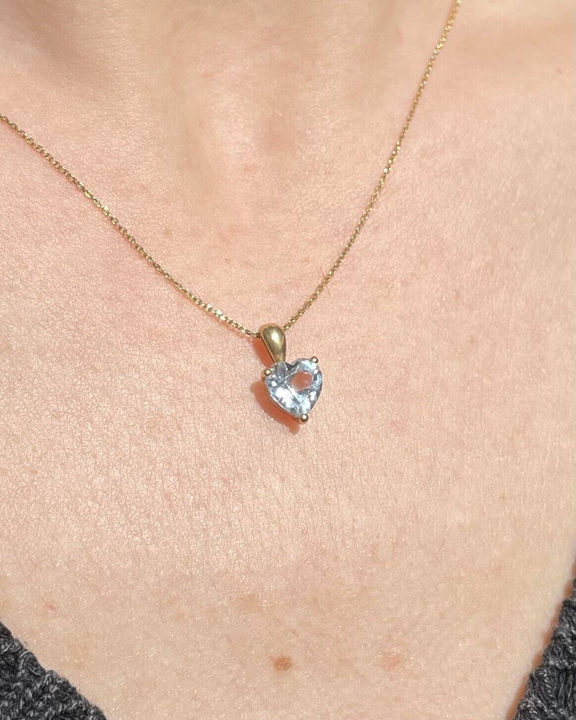 Pendentif Aigue - Marine 1.05 carat "Tayna" - Elliade Paris