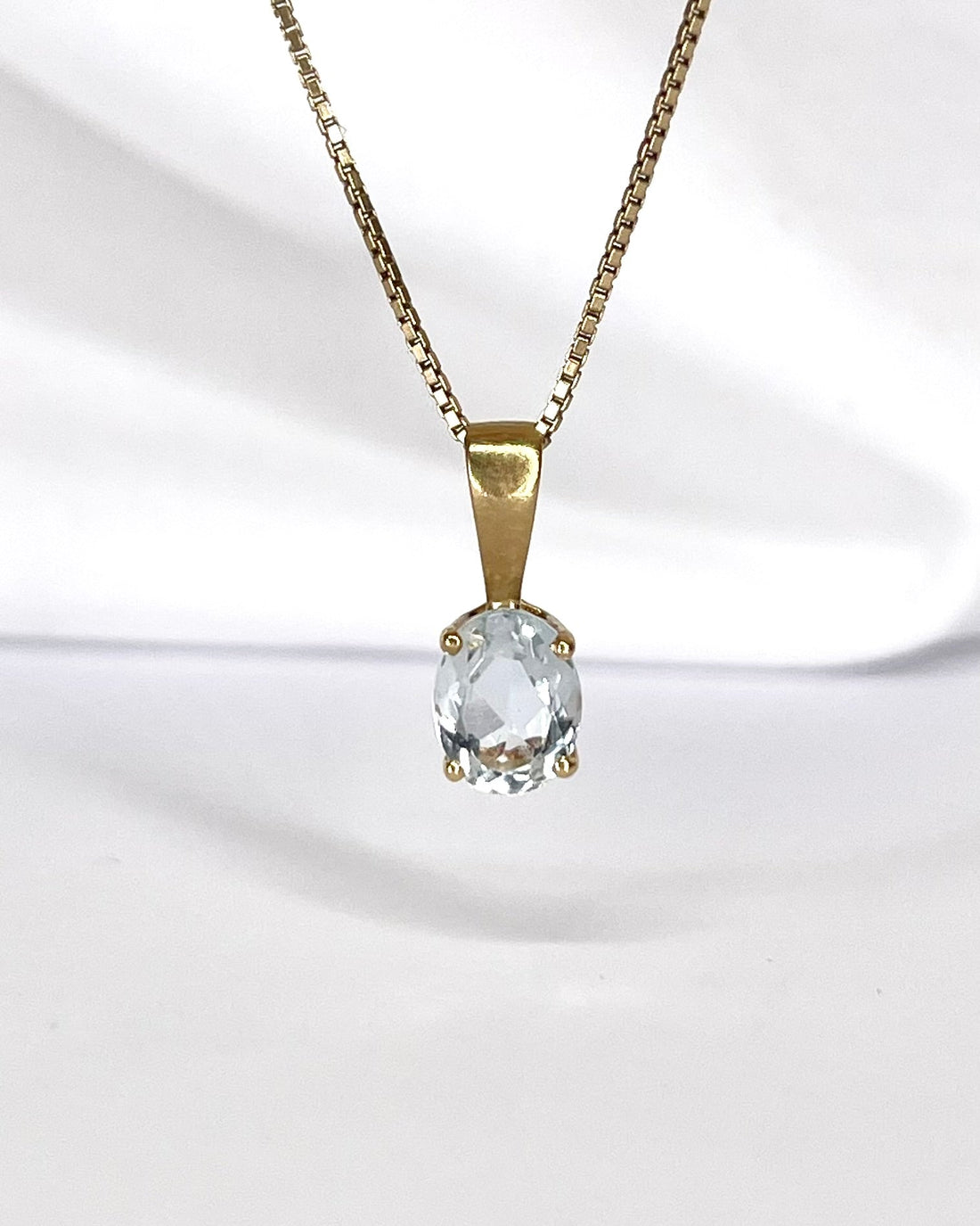 Pendentif Aigue - Marine 1.10 carat "Jules" - Elliade Paris